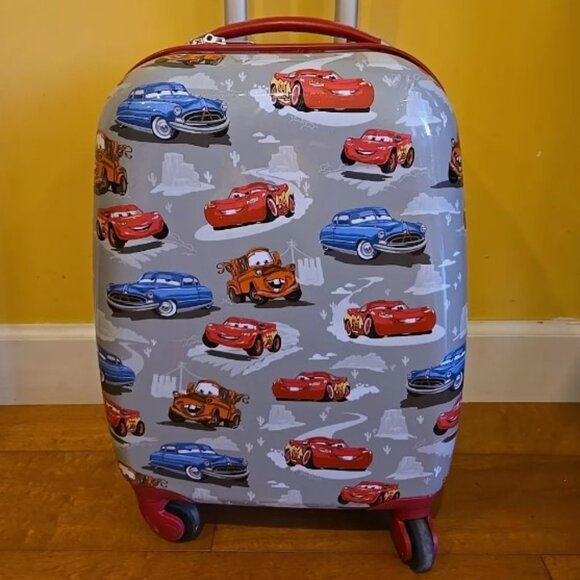 POTTERY BARN MACKENZIE PIXAR CARS SPINNER LUGGAGE SET (SMALL & LARGE) HARD SIDED - Picture 5 of 9